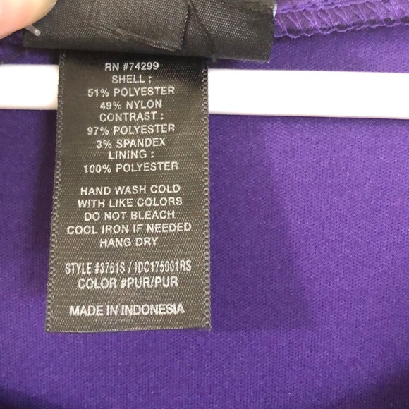 En Focus Purple Polka Dot Dress-Size 8 - Picture 8 of 8